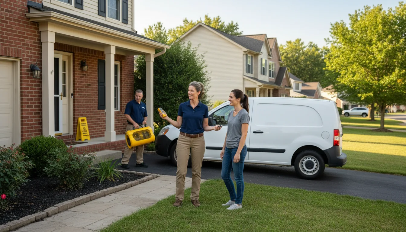 Residential water damage restoration in Tekamah, NE